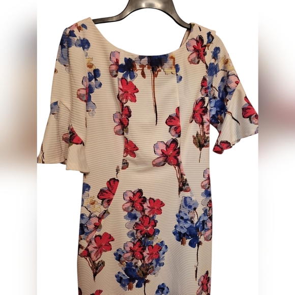 Julian Taylor NY Colorful Floral Dopamine Dress Ladies 10 Romantic Shabby - Picture 3 of 7